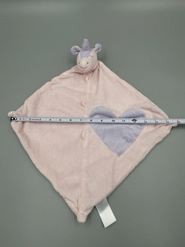 Angel Dear Unicorn Lovey Rosa Púrpura con Corazón Manta de Seguridad para Bebé Foto 3 de 4