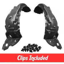 Front Left & Right Fender Liner Set w/ Clips For 2009-2010 Lexus IS250 IS350