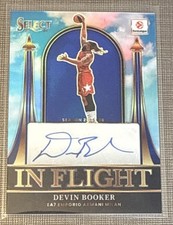 2025-26 Panini Select Euroleague Devin Booker In Flight Auto 13/49 Blue