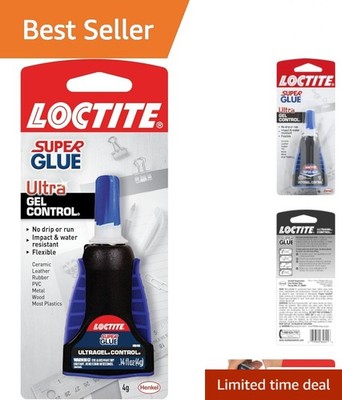 Clear Instant Super Glue for Wood, Metal & Crafts - 0.14 oz Maximum Control Gel