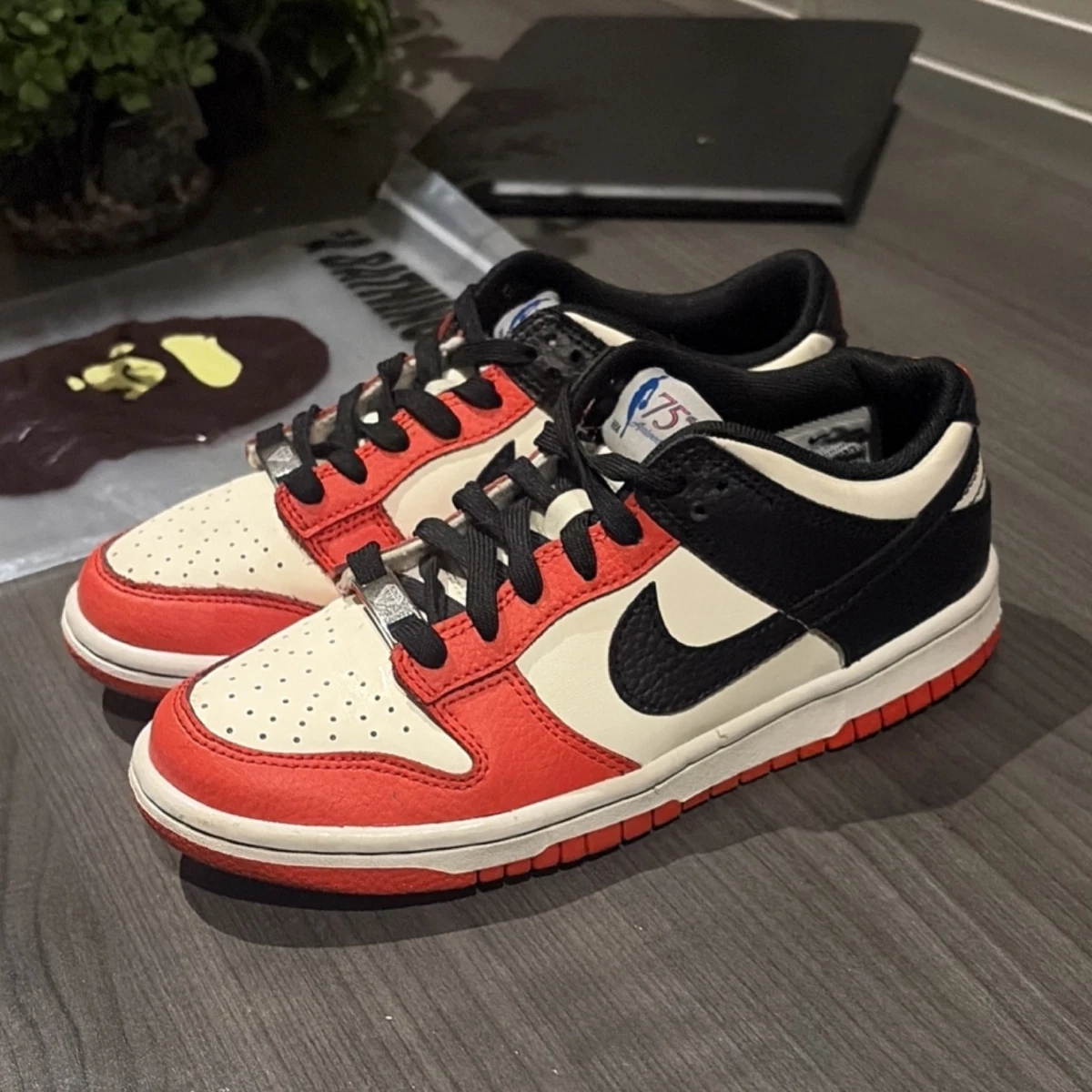 Preços baixos em Nike Dunk Low White Black Red | eBay