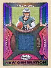 2025 Panini Certified Kyle McCord RC New Generation patch /399 Phil Eagles