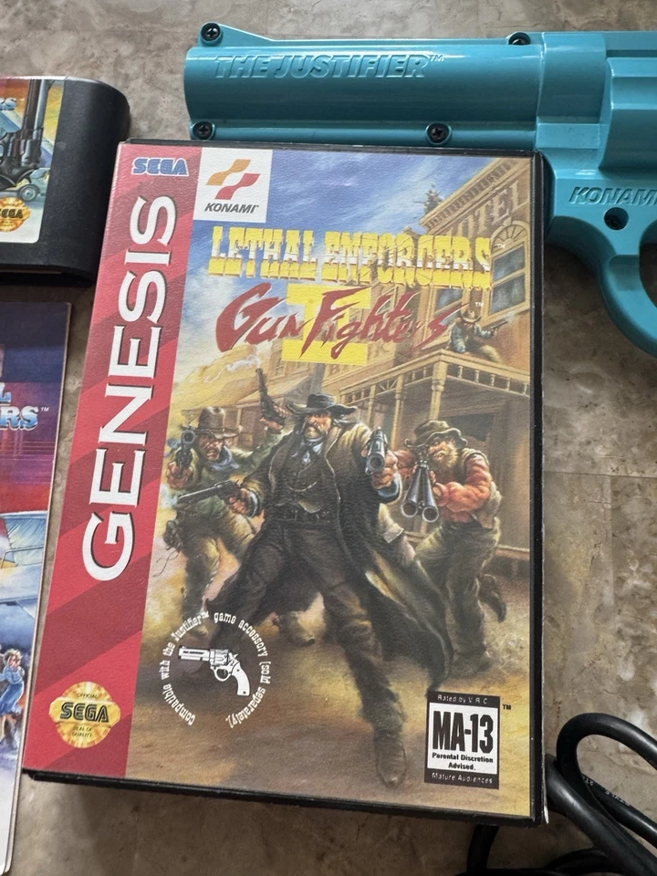 Lethal Enforcers Bundle: I & II with Justifier gun for Sega Genesis Gun Fighters - Image 2 of 4