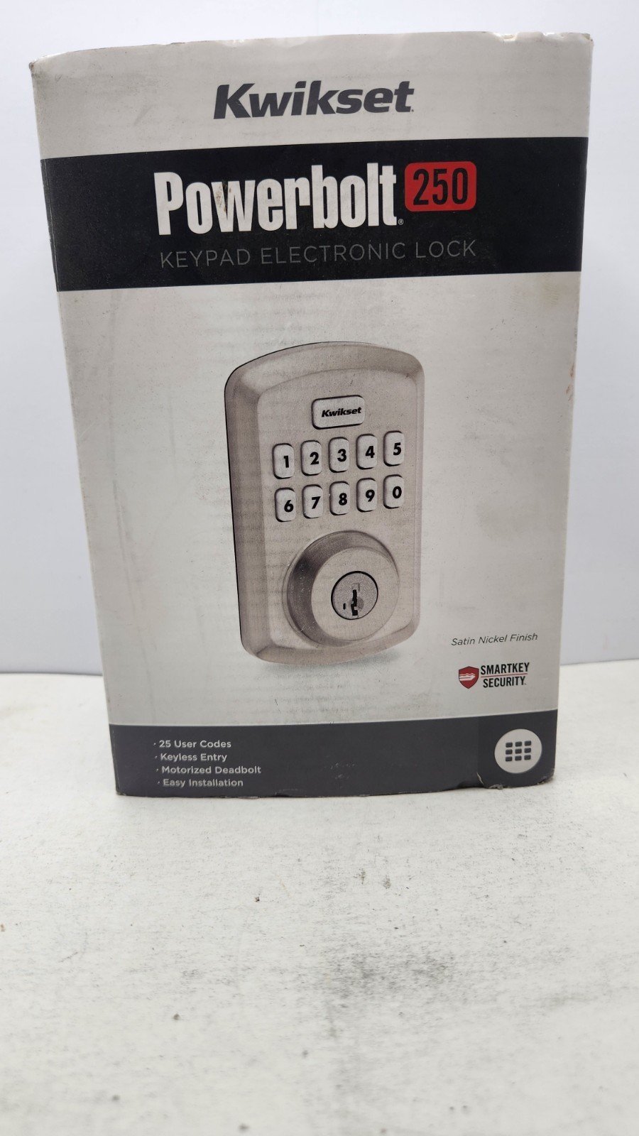 Kwikset PowerBolt 250 Keypad Keyless Entry Deadbolt Lock in Nickel Finish-image