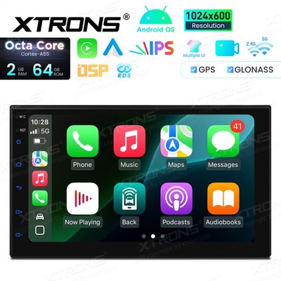 XTRONS 7'' Double 2 DIN Android 14 Touch 8-Core 64G Car Stereo Radio GPS Nav WIFI