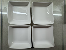 VILLEROY BOCH NewWave WHITE PORCELAIN LARGE DIPPING BOWL - SET OF 4