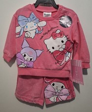 Hello Kitty and Friends Baby Girl 0-3 Months Pants Sweatshirt 2 PC Set Outfit