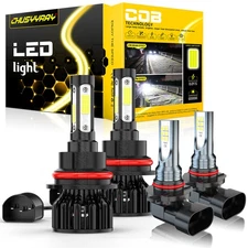 FOR Jeep Liberty 2002-2007 4x Combo LED Headlight Hi/Lo + Fog Light Bulbs Kit