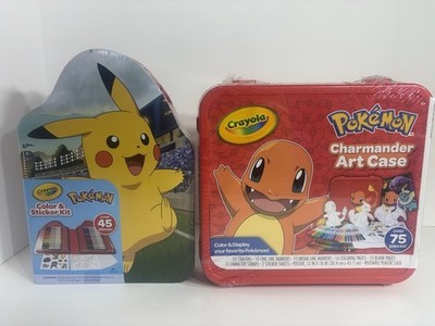 Crayola Pokemon Pikachu Color & Sticker Kit and Charmander Art Case