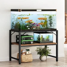 MAHANCRIS 40-50 Gallon Fish Tank Stand, Aquarium Stand with 2-Tier Storage Sh...