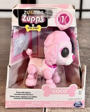 Zoomer Zupps Tiny Pups Pink Poodle Coco Litter 1 Interactive Puppy Toy new 