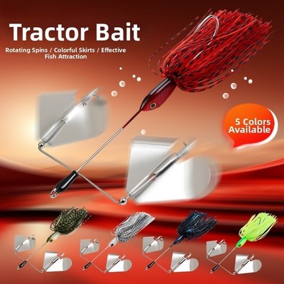 24g 15cm Spinnerbait Skirted Tractor Jig Rotating Blade zum Süßwasserangeln