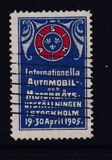 SCHWEDEN, Automobil 1905, Etikett, Einnahmen, Aschenputtel, 1913