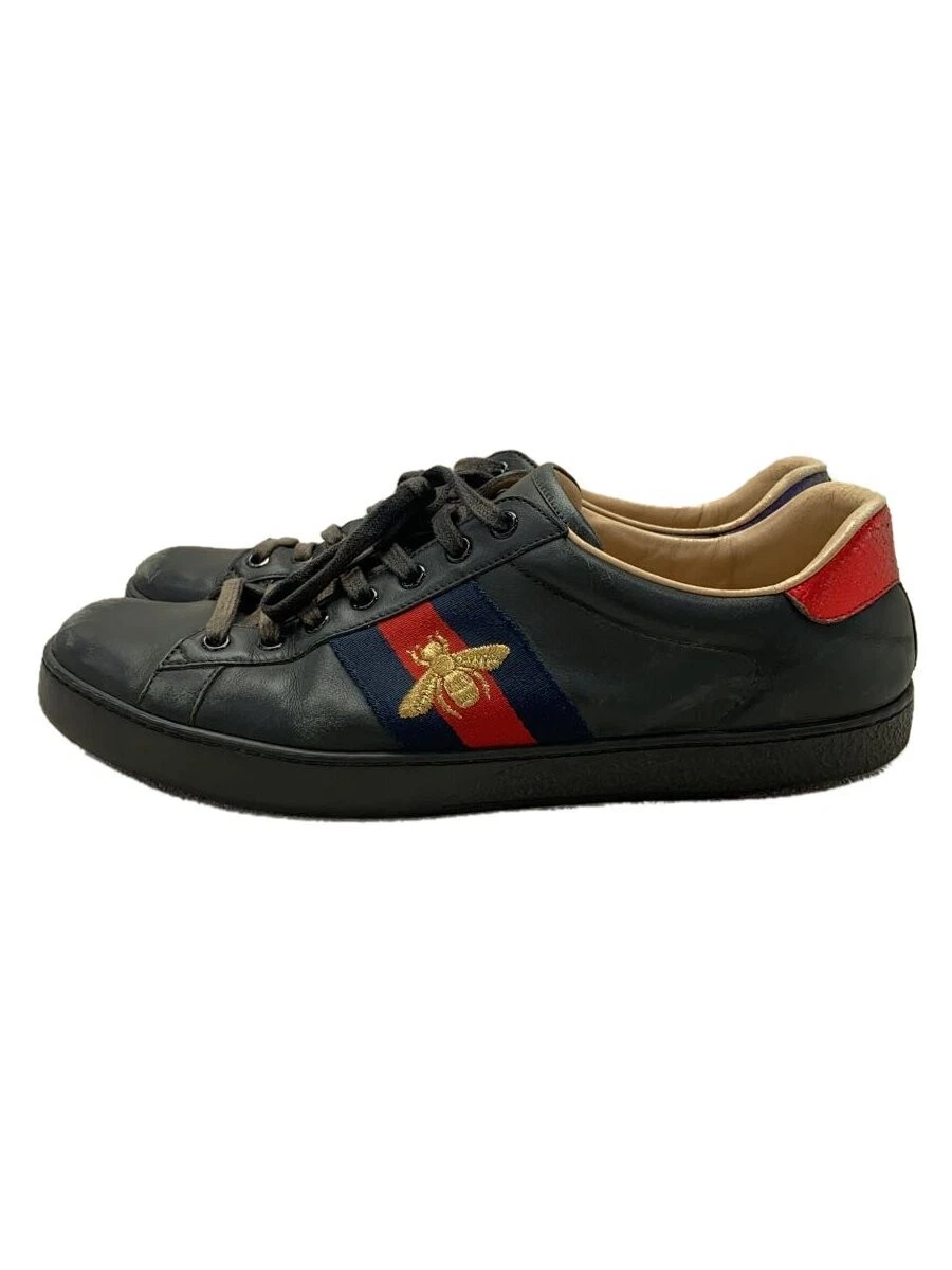 Baskets basses Gucci US9 cuir noir homme chaussures de sport