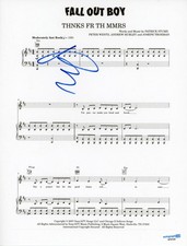 Pete Wentz Fall Out Boy Signed Autograph Thnks fr th Mmrs Sheet Music ACOA COA