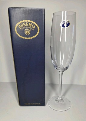 Bohemia Calice Flut Flute 190ml Champagne Glass Czech Republic Crystal 40656 New