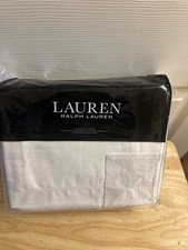 NWT RALPH LAUREN MYA White Floral Jacquard Cotton King Duvet Cover Only