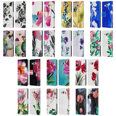 OFFICIAL MAI AUTUMN FLORAL BLOOMS LEATHER BOOK CASE FOR SAMSUNG PHONES 3