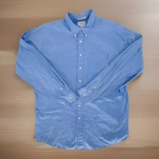 Vtg LL Bean Mens Oxford Button Down Shirt 17.5 37 Blue Cotton Long Sleeve Preppy