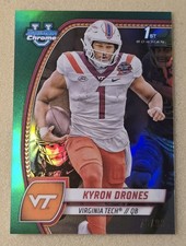 2024 Bowman U Chrome KYRON DRONES Green Refractor #/99 RC 1st Bowman Hokies #119