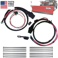 Upgraded 4 Pin Battery Cable Set 42014 42015 for Western Snowex Fisher Blizzard
