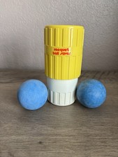 Vintage Yellow Gexco Racquet Ball Saver Container 2 RacquetBall Balls