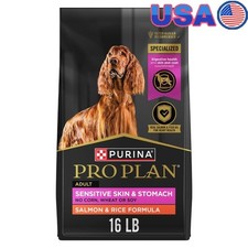 Sensitive Stomach Dry Dog Food Salmon Rice High Protein Adult 16lb Kibble New