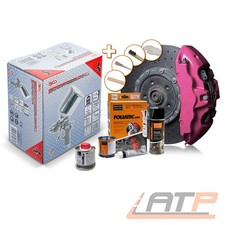 FOLIATEC BREMSSATTELLACK HOT PINK METALLIC + 100ml VERDÜNNUNG + BGS SPRÜHPISTOLE