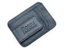 Leather Money Clip Wallet for Men, Slim Front Pocket - Credit Card Holder
