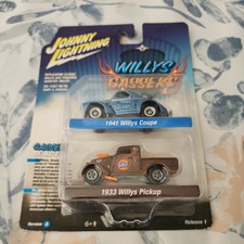 Johnny Lightning Willys Gassers 2024 Release 1 1969 Version A Coupe Pickup