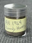 90% Silver Kennedy Half Dollars -All 1964- Roll of 20 - $10 Face Value