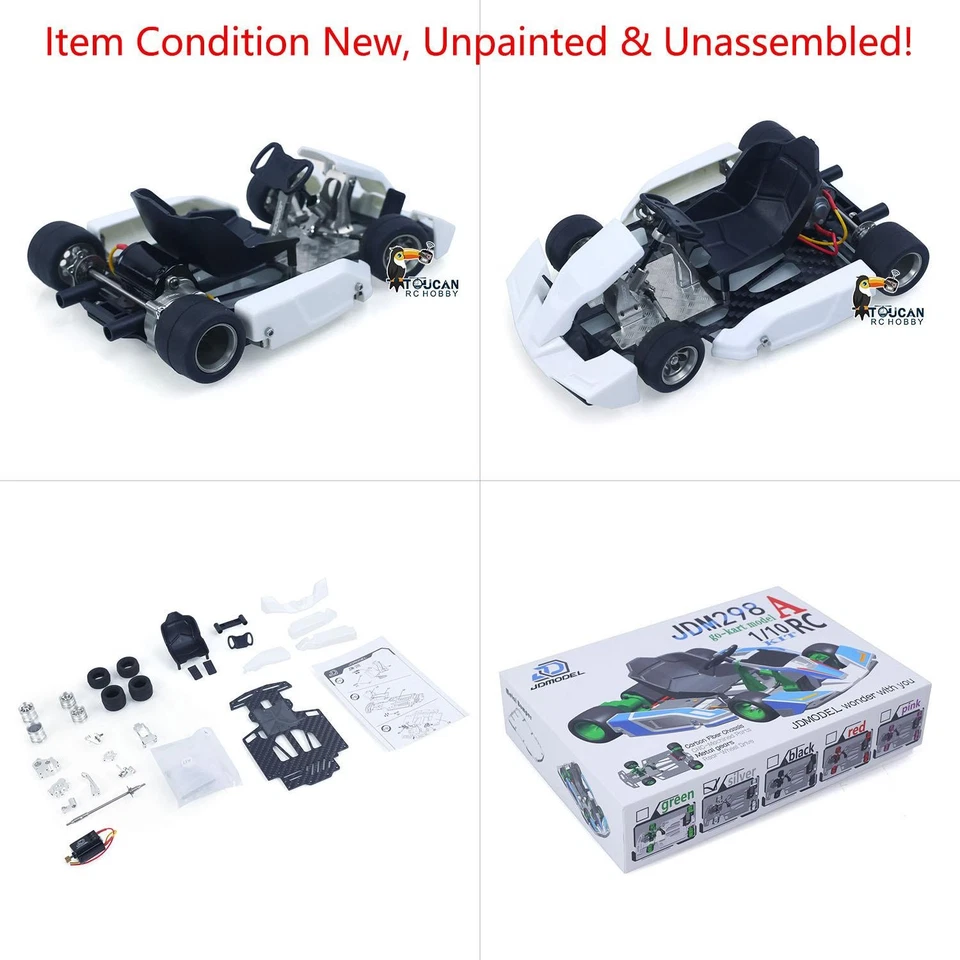 JDM 298A 1/10 4x4 RC Go-Kart DIY Electric Racing Car Motor No Battery for Adult - Image 2 of 4