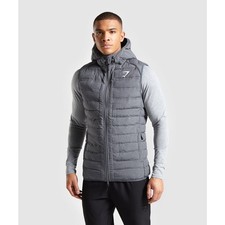 Gymshark Sector Gilet V2 Gray Medium Men’s (Unisex Puffer Vest)