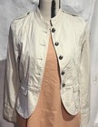 Just Jeans Jacket Womens Sz AU 10 Beige cotton Buttons Collar Long Sleeve Slim