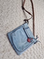 Mantaray Turquise Leather Cross Over Body Bag 