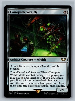 Magic MTG Universes Beyond: Warhammer 40,000 Canoptek Wraith #153/168 TCG 40k