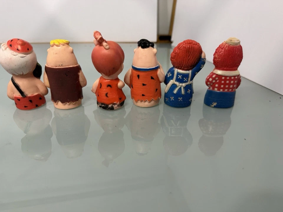 De colección Picapiedra 1972 Knickerbocker Raggedy Ann/Andy Finger Puppets Goma Foto 4 de 4