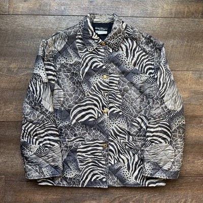 ジャケット・アウター 90s Salvatore Ferragamo silk coat Vintage 90s Womens S Salvatore Ferragamo Quilted Animal Prints
