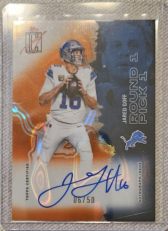 2025 Topps Signature Class - Jared Goff Auto /50 On Card - Detroit Lions QB