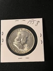 1958 Franklin Half Dollar Great Toning Mint State 90 Silver