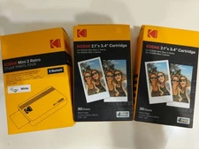 Kodak Mini 2 Retro P210R White Wireless Portable Photo Printer with 60 Sheets