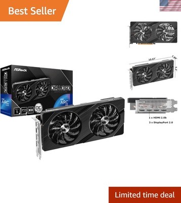 Intel Arc A580 Challenger 8GB OC Graphics Card, Intel Xe HPG Architecture, 8G...