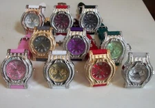 Techno King Fashion Multicolor Silicone Band Bling Women's Casual Fun Watch