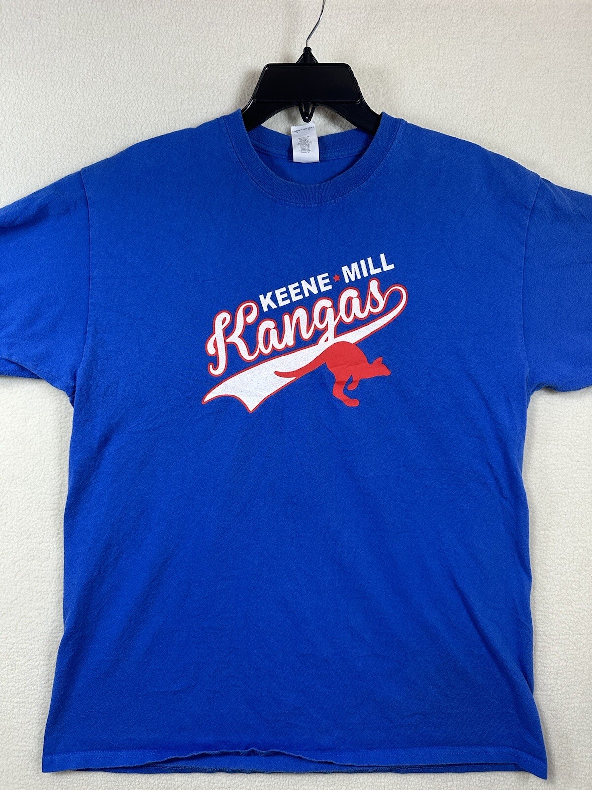 T shirt da uomo Keene Mill Kangas taglia large Gildan ultra cotone etichetta