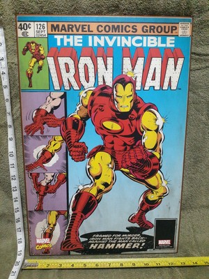 Marvel Iron Man 126 Comic Book Cover 13 X 19 Wooden Wall Art Read - Comic Book Cover Wood Wall Art Marvel Iron Man 126 Comic Book Cover 13 X 19 Wooden Wall Art Read - Comic Book Cover Wood Wall Art