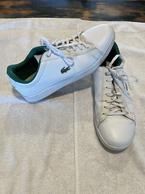 Lacoste Men's Carnaby-EVO-222-5 Sneakers Low-Top Shoes White/White Size 9