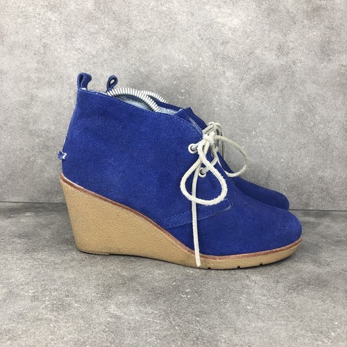 Sperry Harlow Suede Wedge Bootie, Blue 