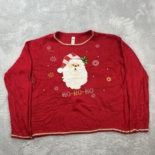 Maglione natalizio uomo ragazzo taglia L unisex maglia pullover ugly avvento inverno