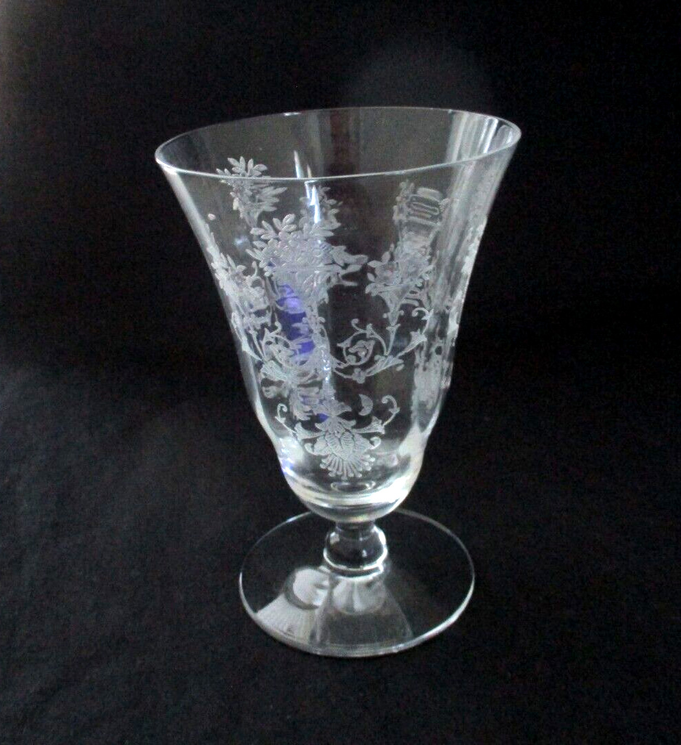 MORGANTOWN MAYFAIR PATTERN ETCHED 11 Oz. FOOTED TUMBLER