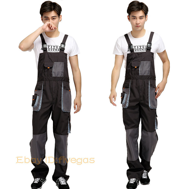 Men Workwear Coveralls Mechanic Overalls Jumpsuit Outfit